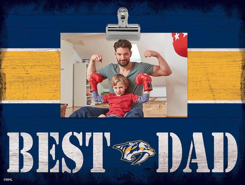 fan creations Nashville Predators Best Dad With Stripe Clip Frame
