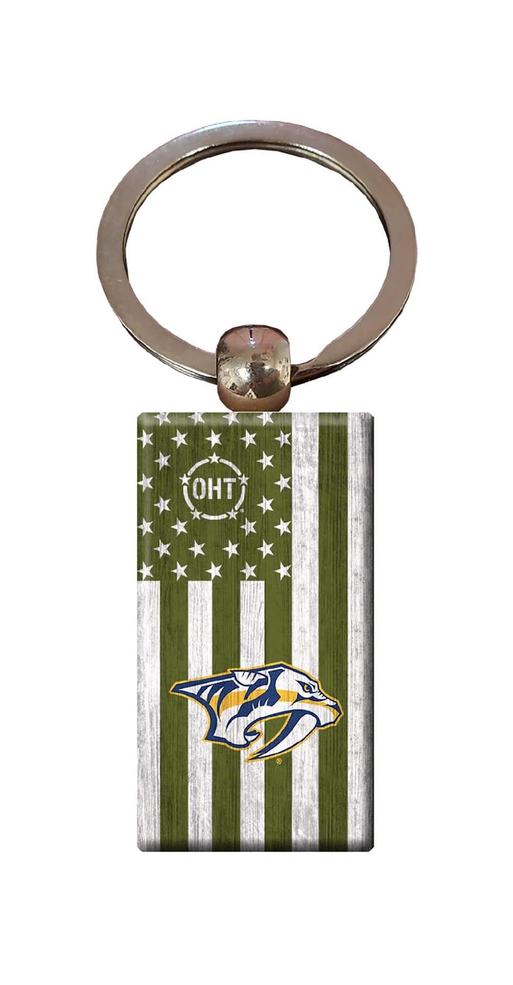 fan creations Nashville Predators OHT Flag Keychain