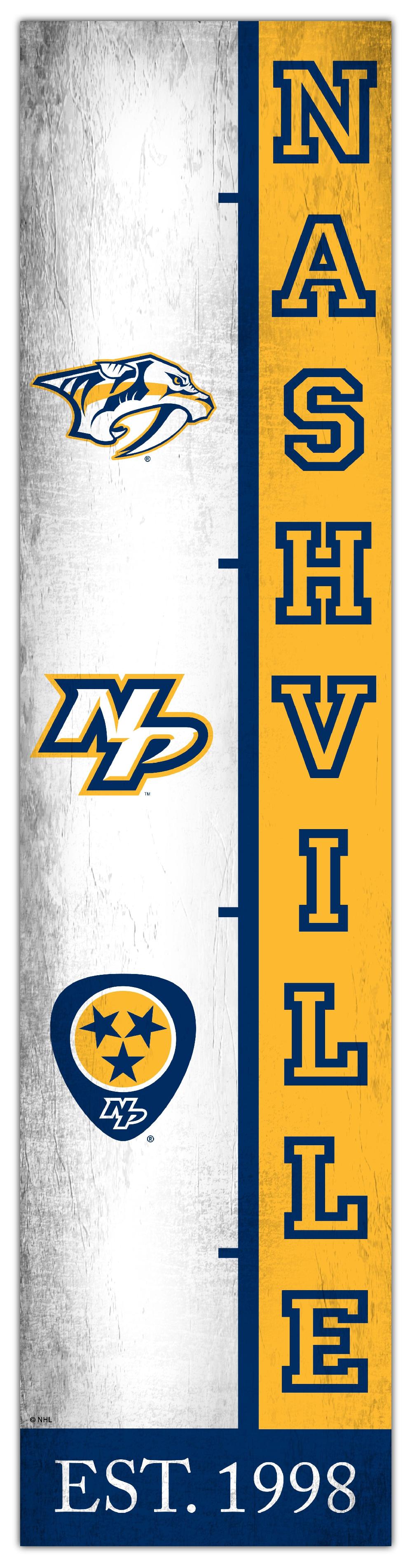 fan creations Nashville Predators Team Logo Progression 6x24