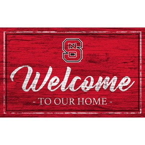 Fan Creations NC State University Team Color Welcome 11x19 Sign