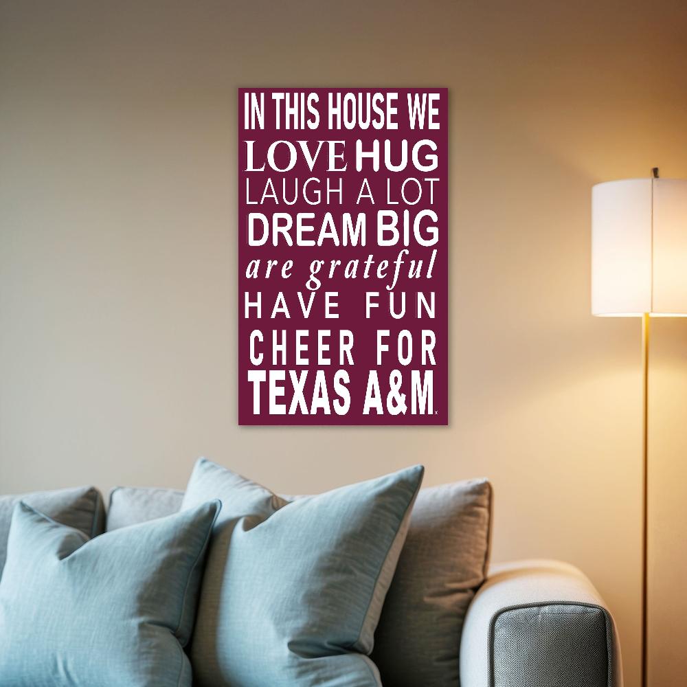fan creations NCAA Texas A&M University in This House 11x19 Wall Decor