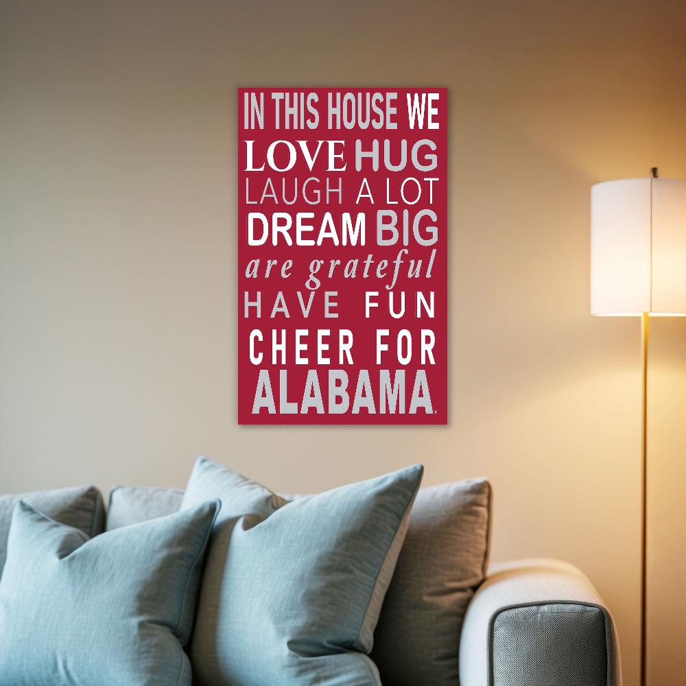 fan creations NCAA University of Alabama in This House 11x19 Wall Decor
