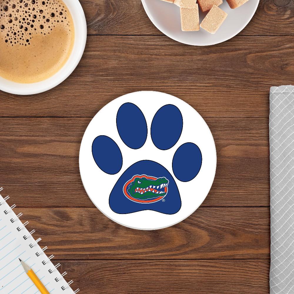 fan creations NCAA - University of Florida 4 in Round Dog Paw Coaster