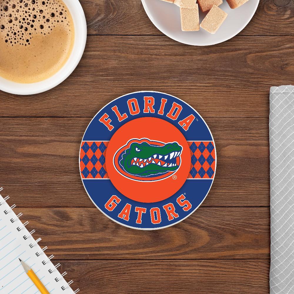 fan creations NCAA - University of Florida 4 inch Ceramic Argyle Coaster