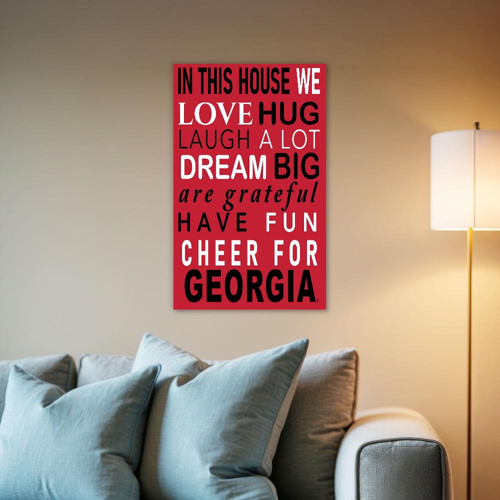 fan creations NCAA University of Georgia in This House 11x19 Wall Decor