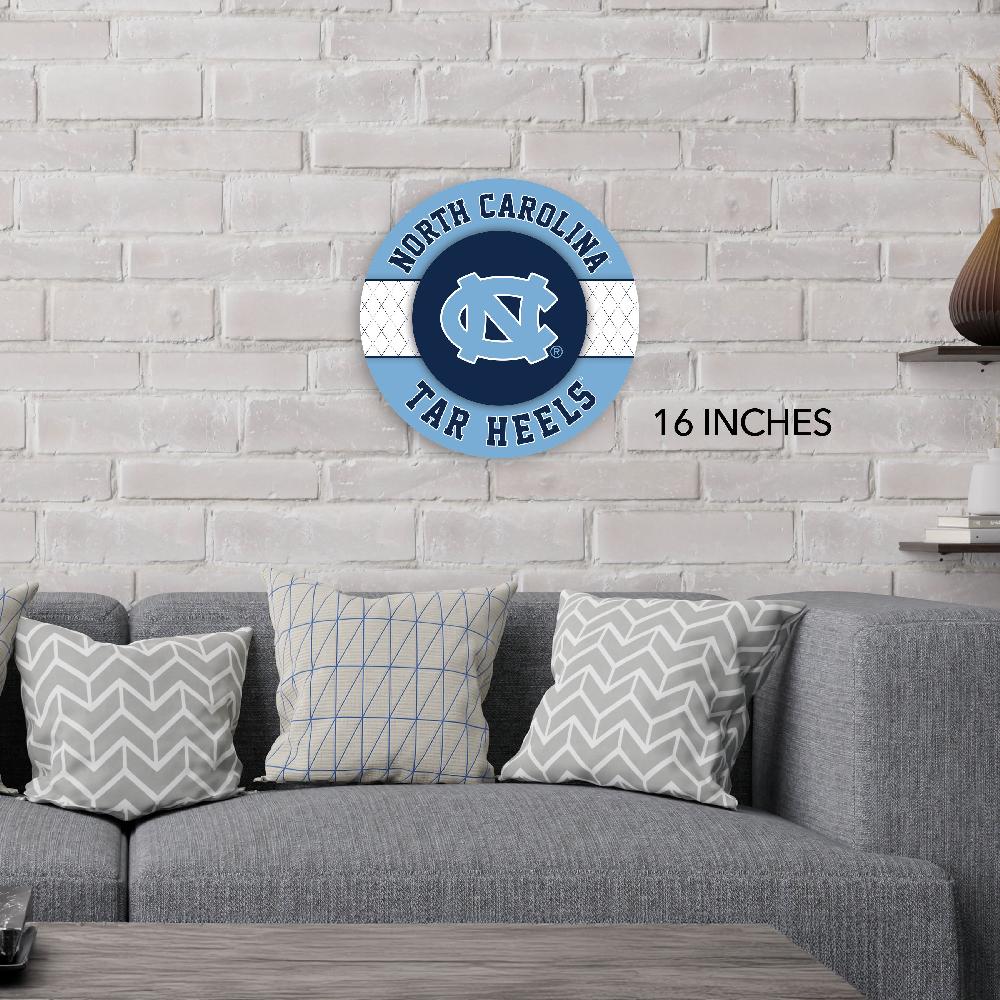 fan creations NCAA University of North Carolina at Chapel Hill Argyle 16inc Circle Wall Art