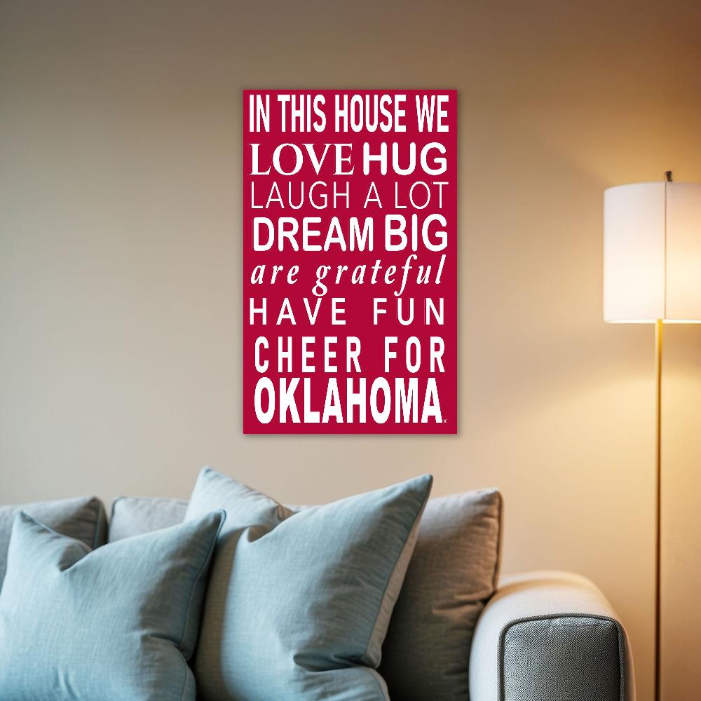 fan creations NCAA University of Oklahoma in This House 11x19 Wall Decor