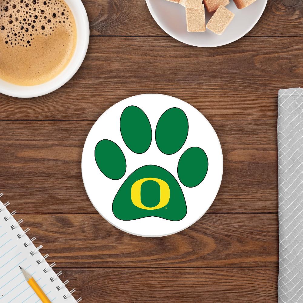 fan creations NCAA - University of Oregon 4 in Round Dog Paw Coaster