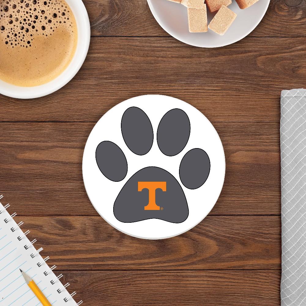 fan creations NCAA - University of Tennessee 4 in Round Dog Paw Coaster