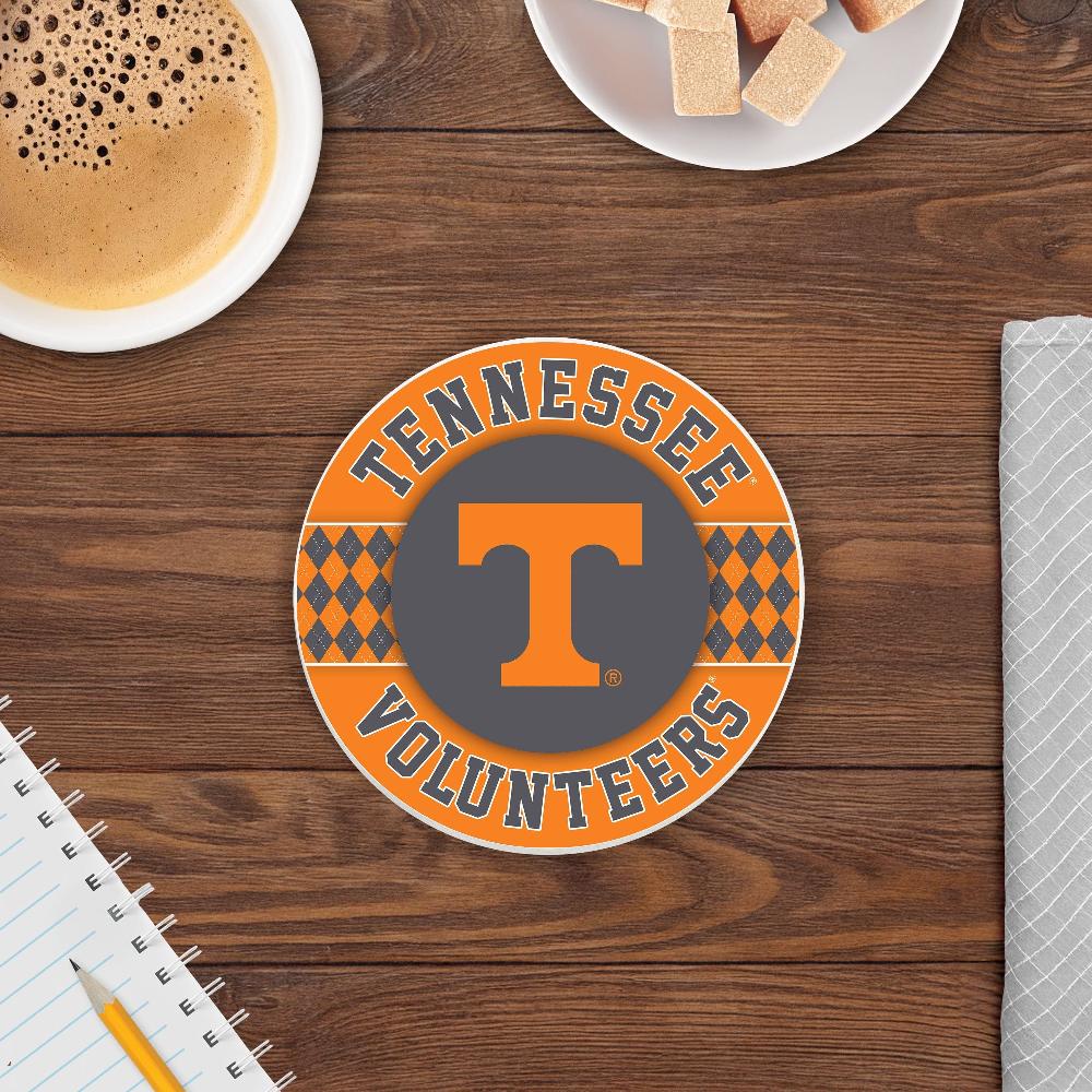 fan creations NCAA - University of Tennessee 4 inch Ceramic Argyle Coaster