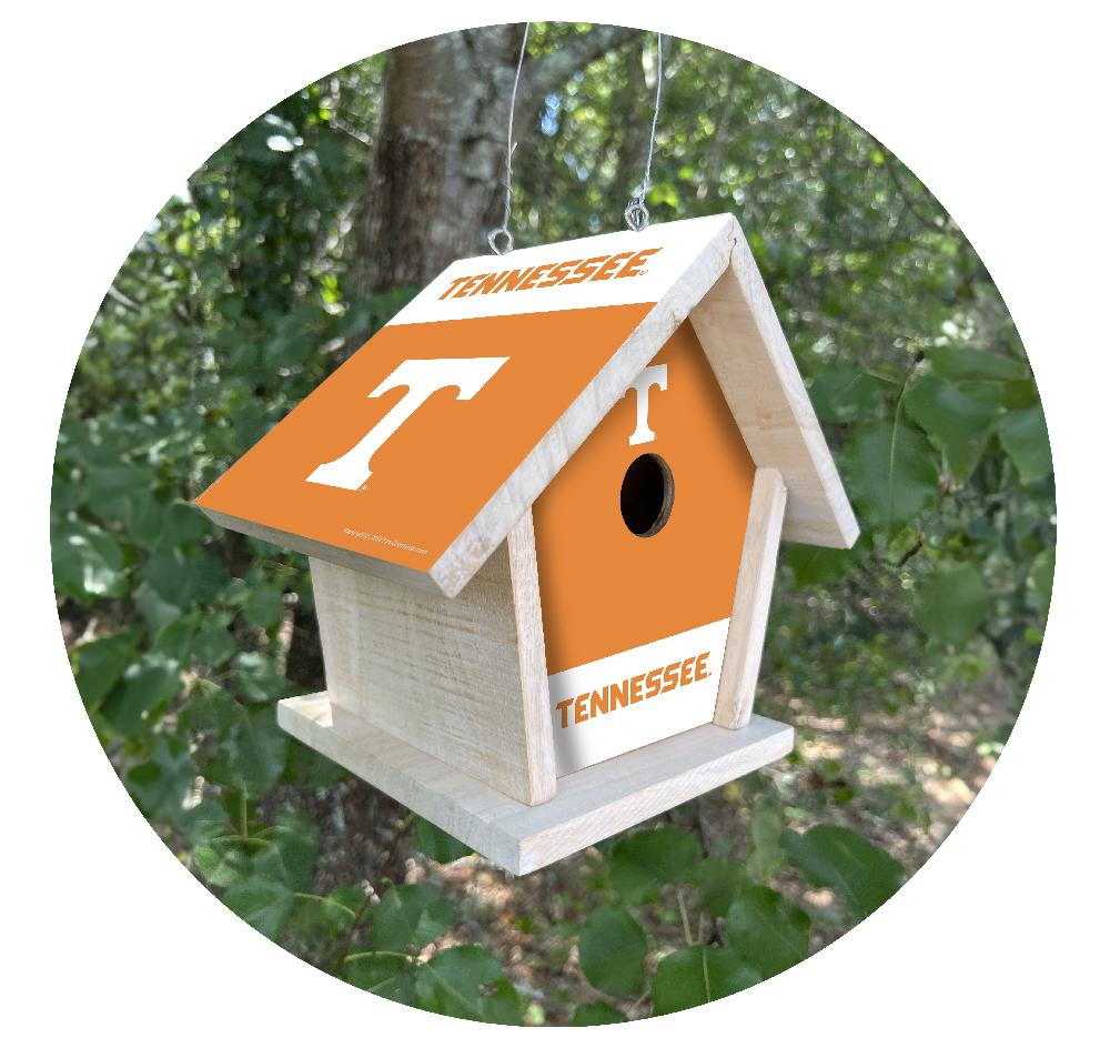 fan creations NCAA University of Tennessee-Themed Birdhouse – White Mahogany with Bright UV Printed Team Colors