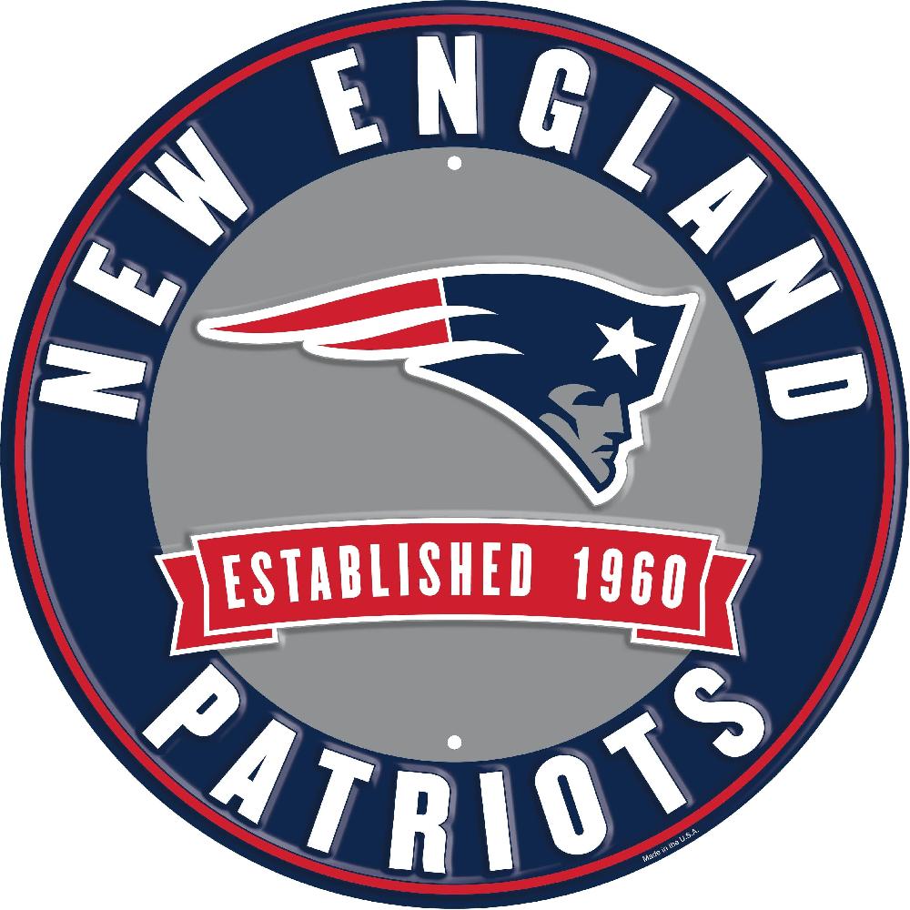 fan creations New England Patriots Metal Established Date Circle