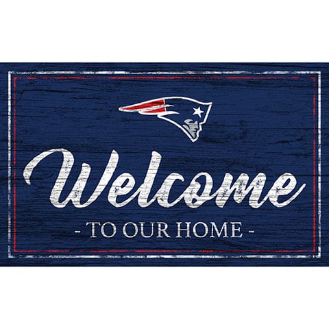 fan creations New England Patriots Team Color Welcome 11x19 Sign