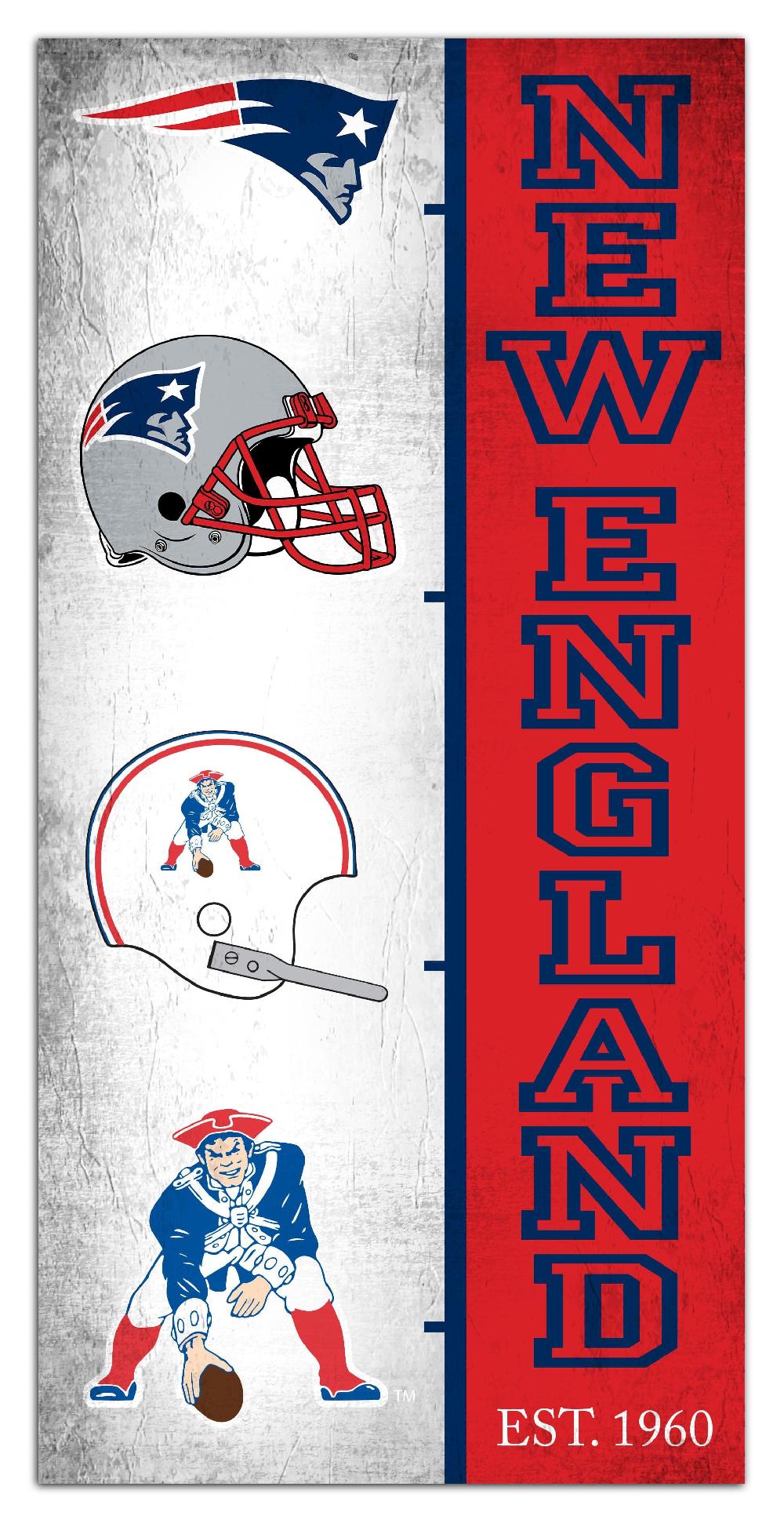 fan creations New England Patriots Team Logo Progression 6x12