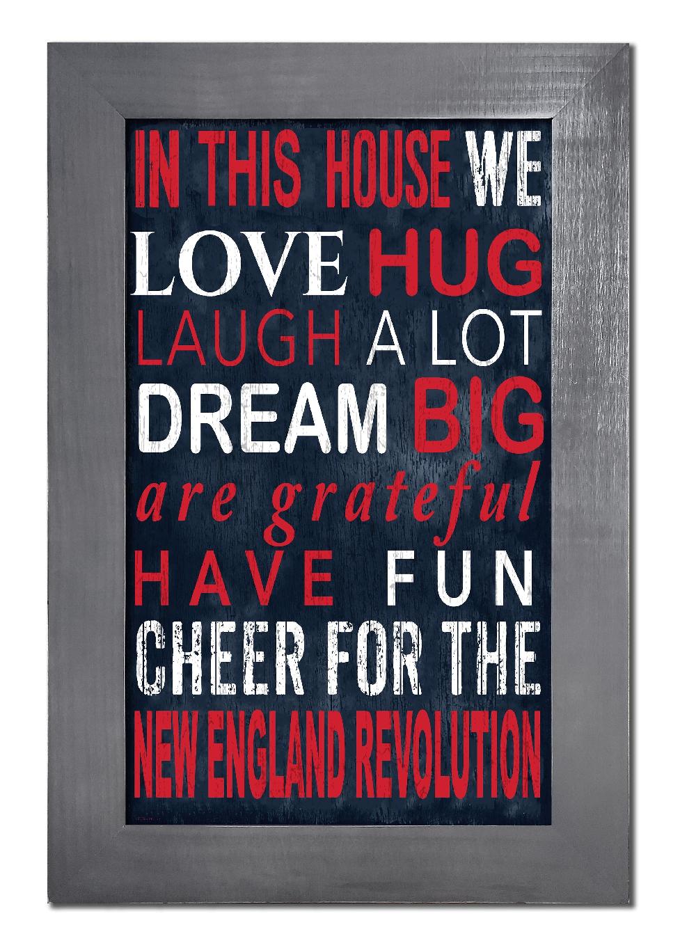 fan creations New England Revolution Color In This House 11x19 Framed