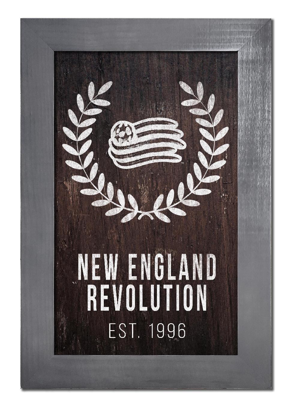 fan creations New England Revolution Laurel Wreath 11x19 Framed