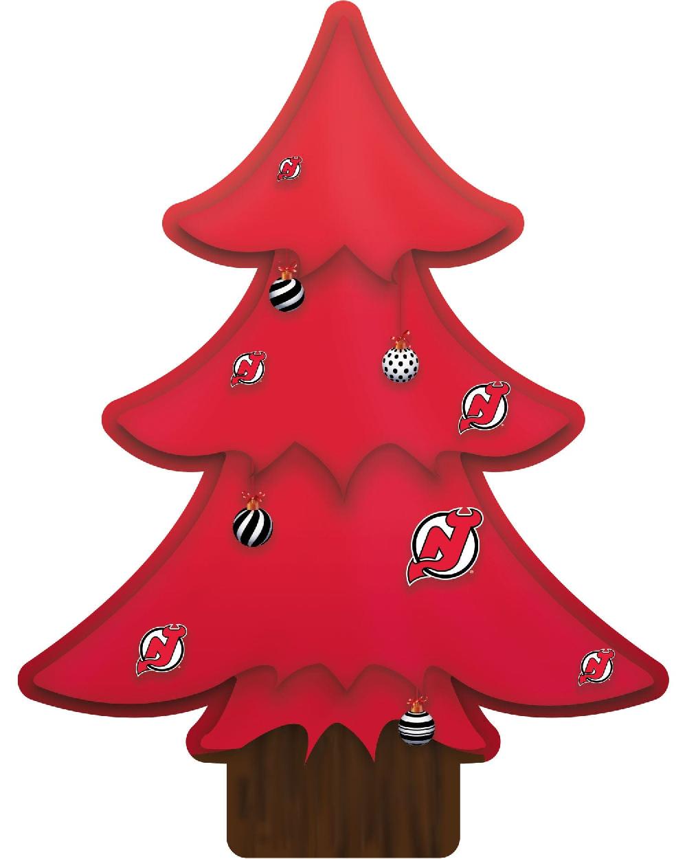 fan creations New Jersey Devils Team Color Desktop Tree 12in
