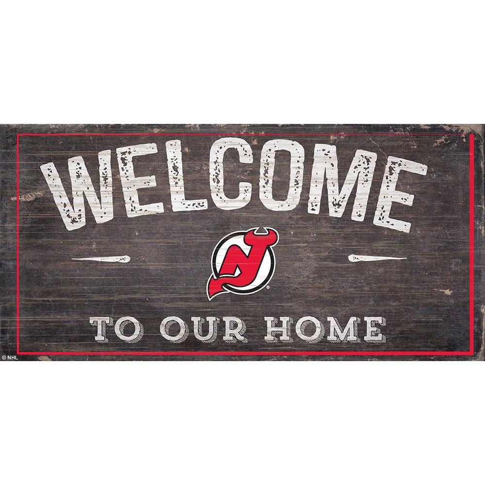fan creations New Jersey Devils Welcome Distressed 6x12