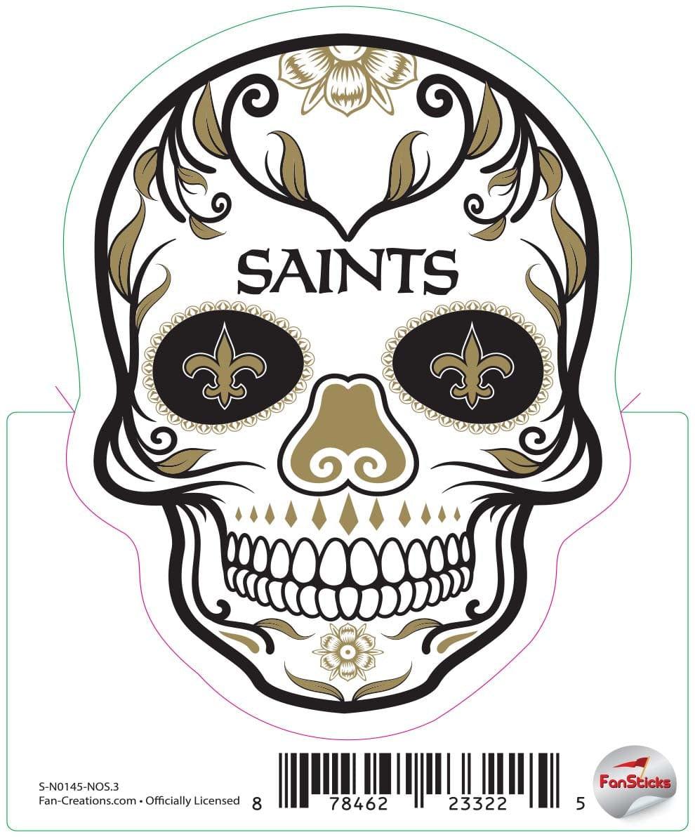 fan creations New Orleans Saints 3in Decal Sugar Skull