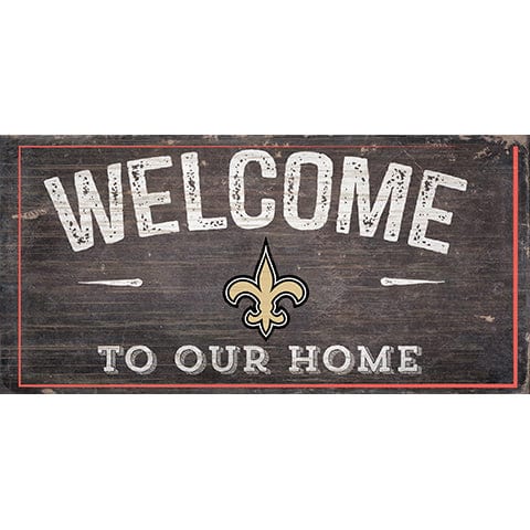 Fan Creations New Orleans Saints Welcome Distressed 6 X 12