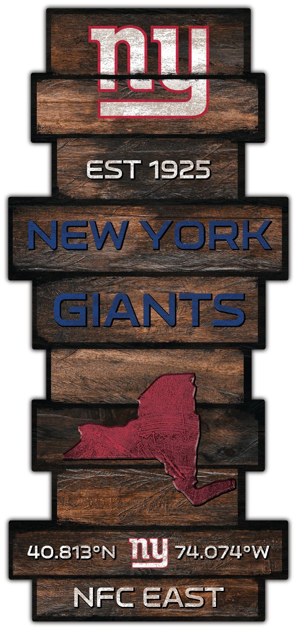 fan creations New York Giants Wood Celebration Stack 24" Sign