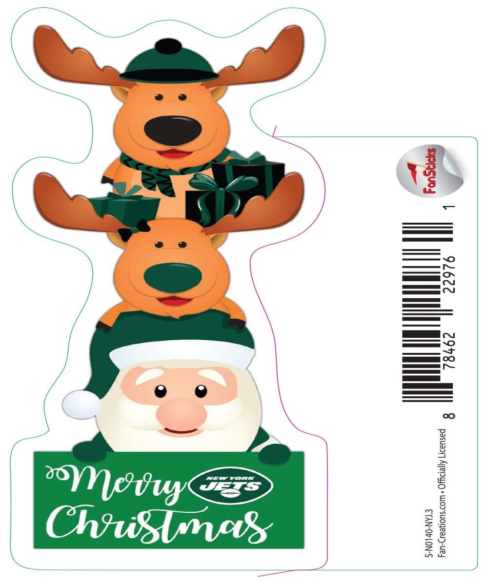 fan creations New York Jets 3in Decal Christmas Stack