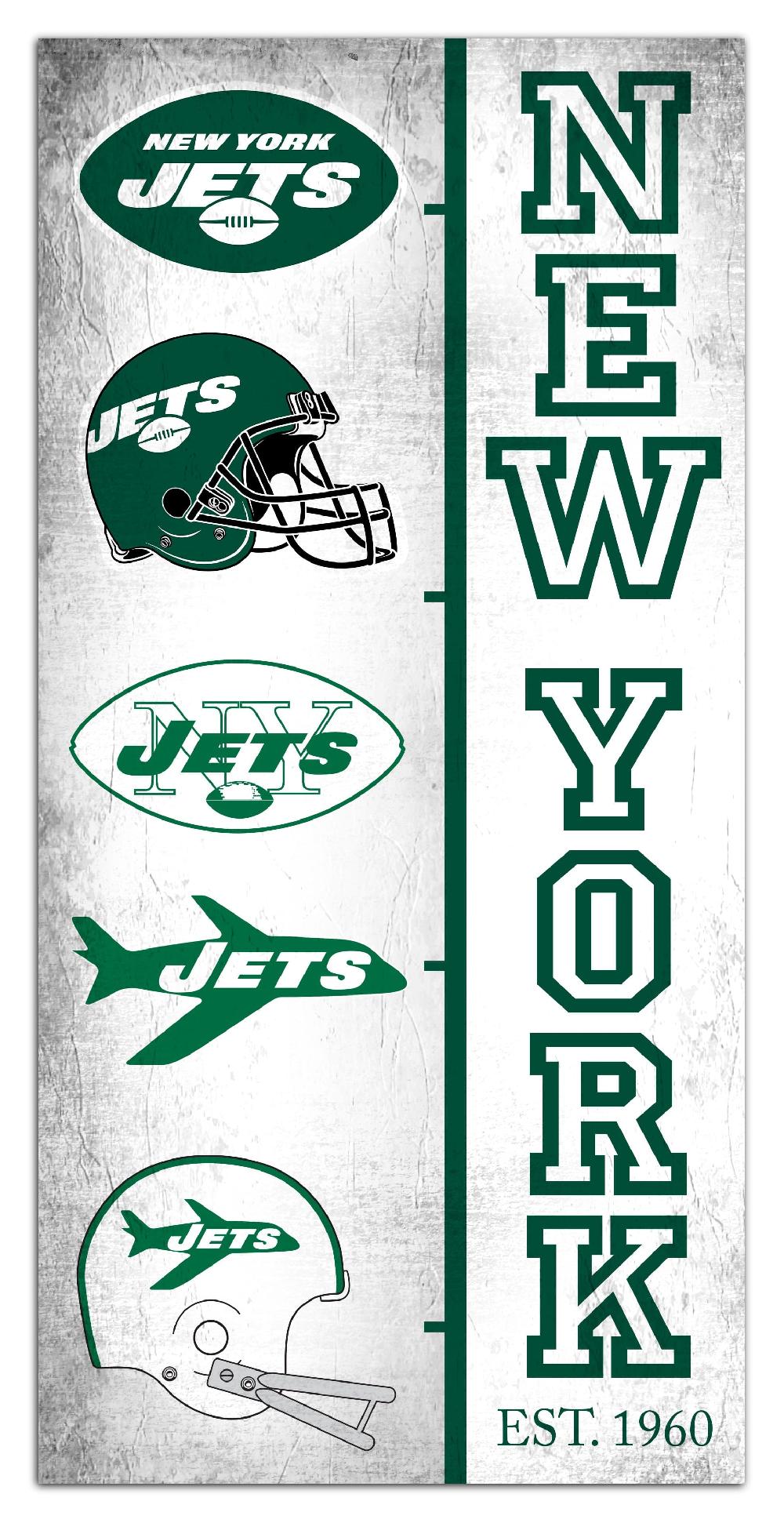 Fan Creations New York Jets Team Logo Progression 6x12
