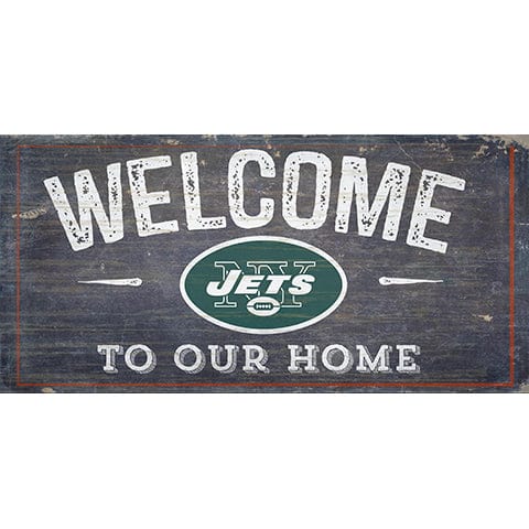 fan creations New York Jets Welcome Distressed 6 x 12