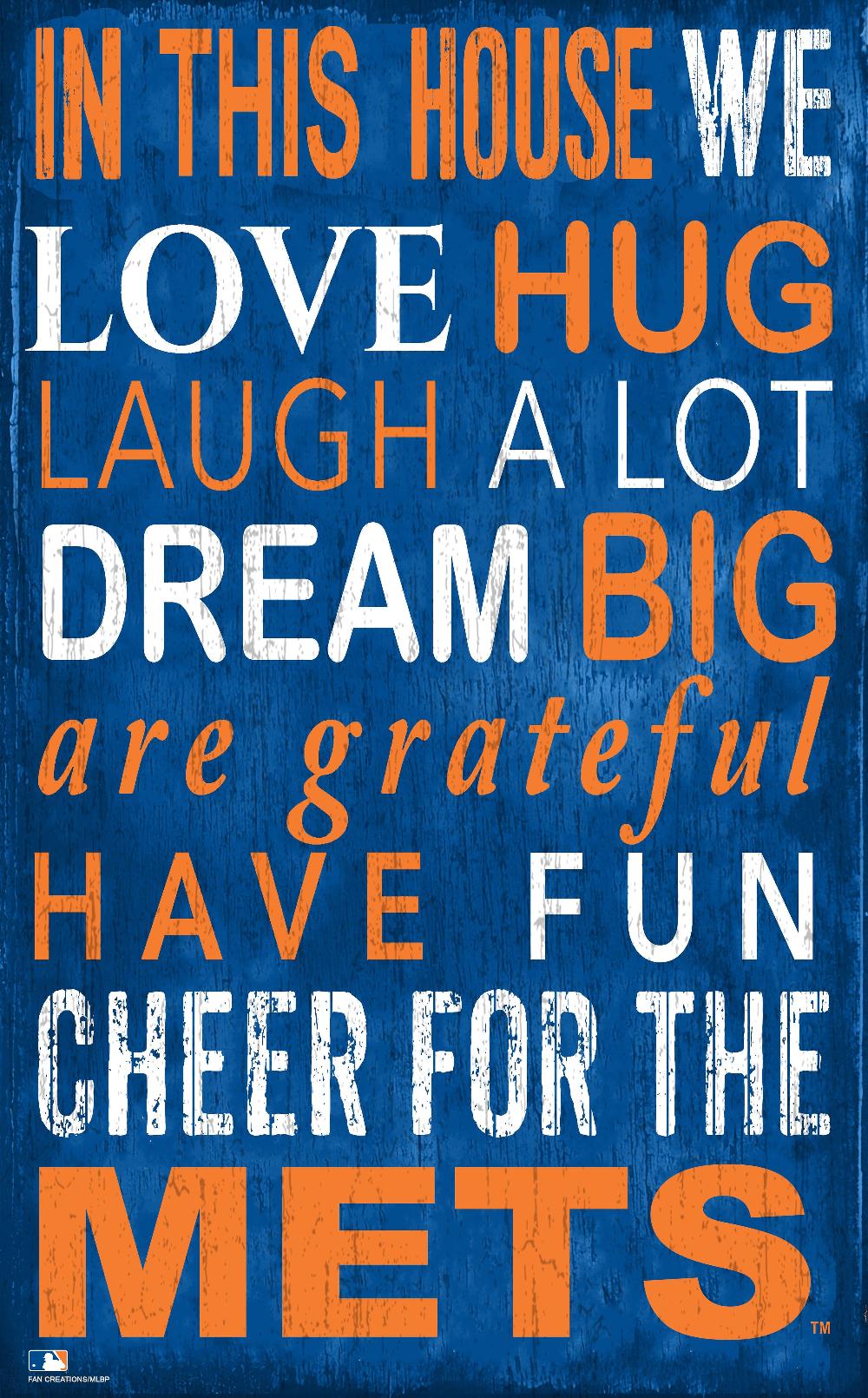 fan creations New York Mets In This House 11x19 Sign