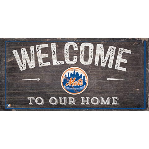 fan creations New York Mets Welcome Distressed Sign
