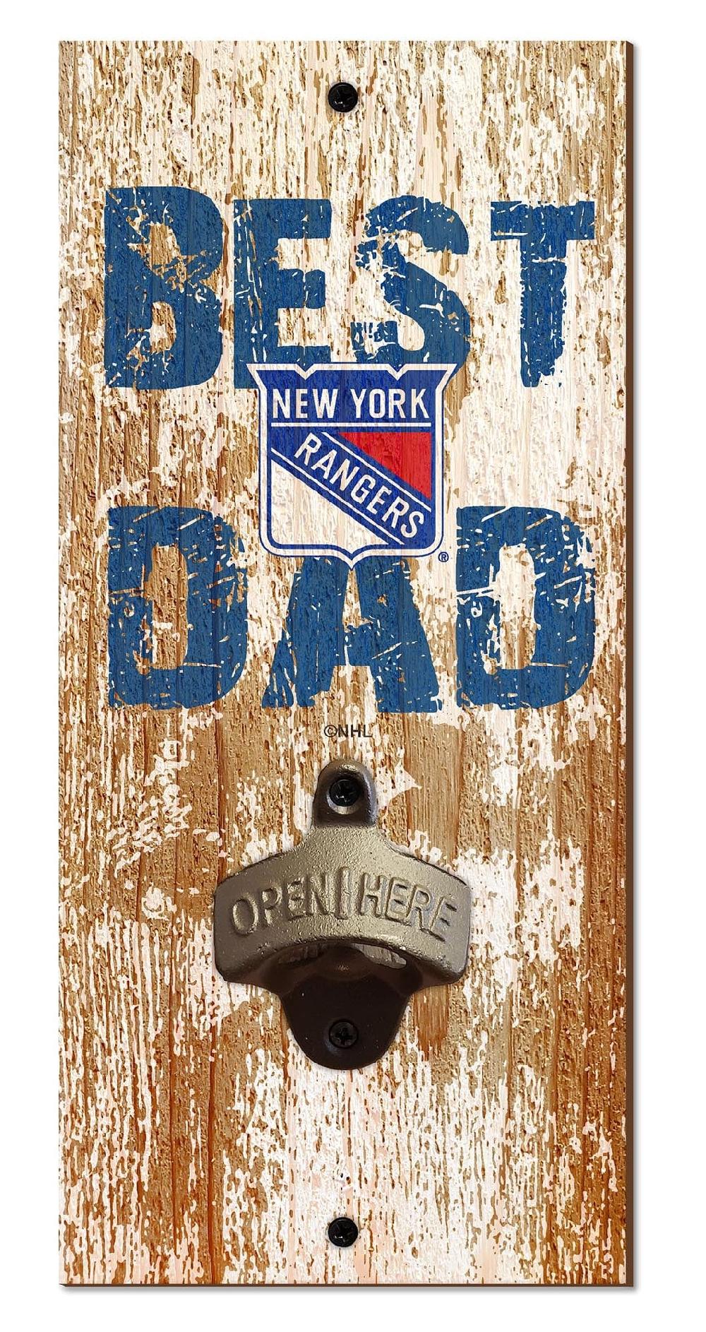 fan creations New York Rangers Best Dad Bottle Opener