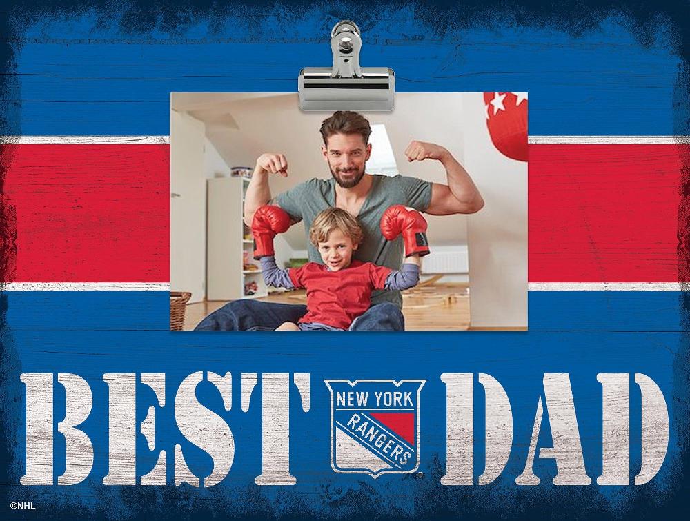 fan creations New York Rangers Best Dad With Stripe Clip Frame
