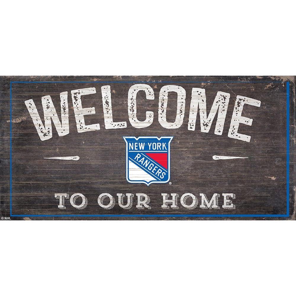 fan creations New York Rangers Welcome Distressed 6x12