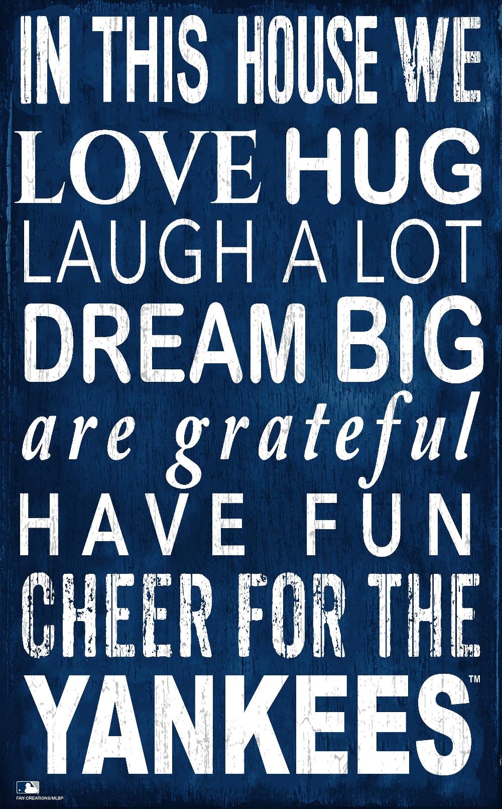 fan creations New York Yankees In This House 11x19 Sign