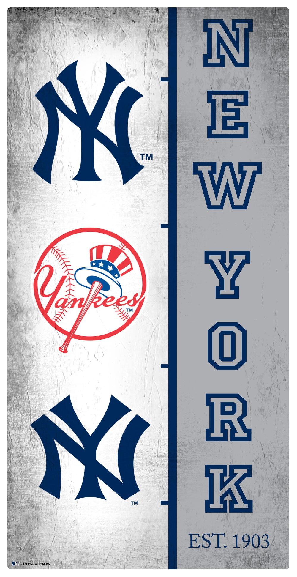 fan creations New York Yankees Team Logo Progression 6x12