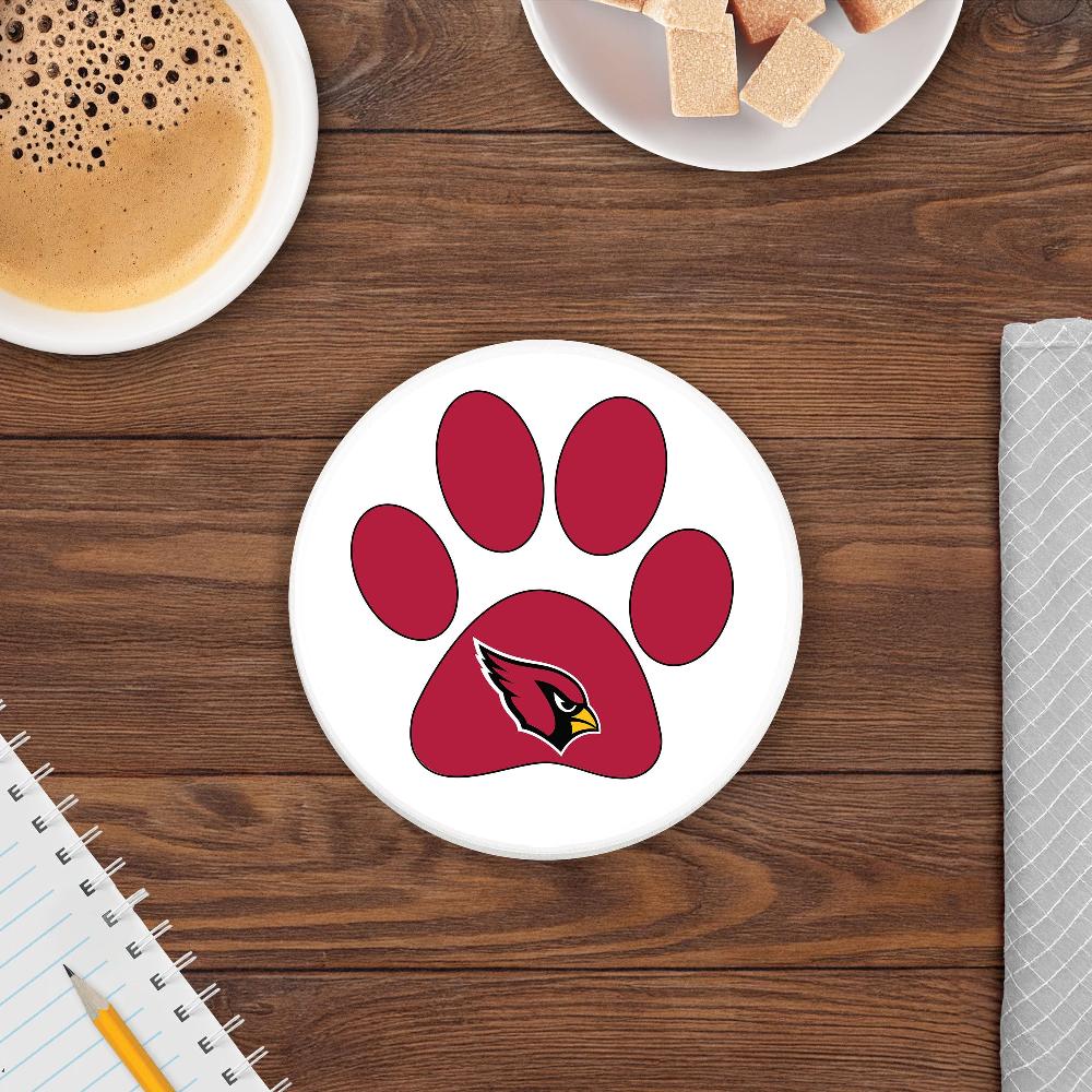 fan creations NFL Arizona Cardinals 4 in Round Dog Paw Coaster