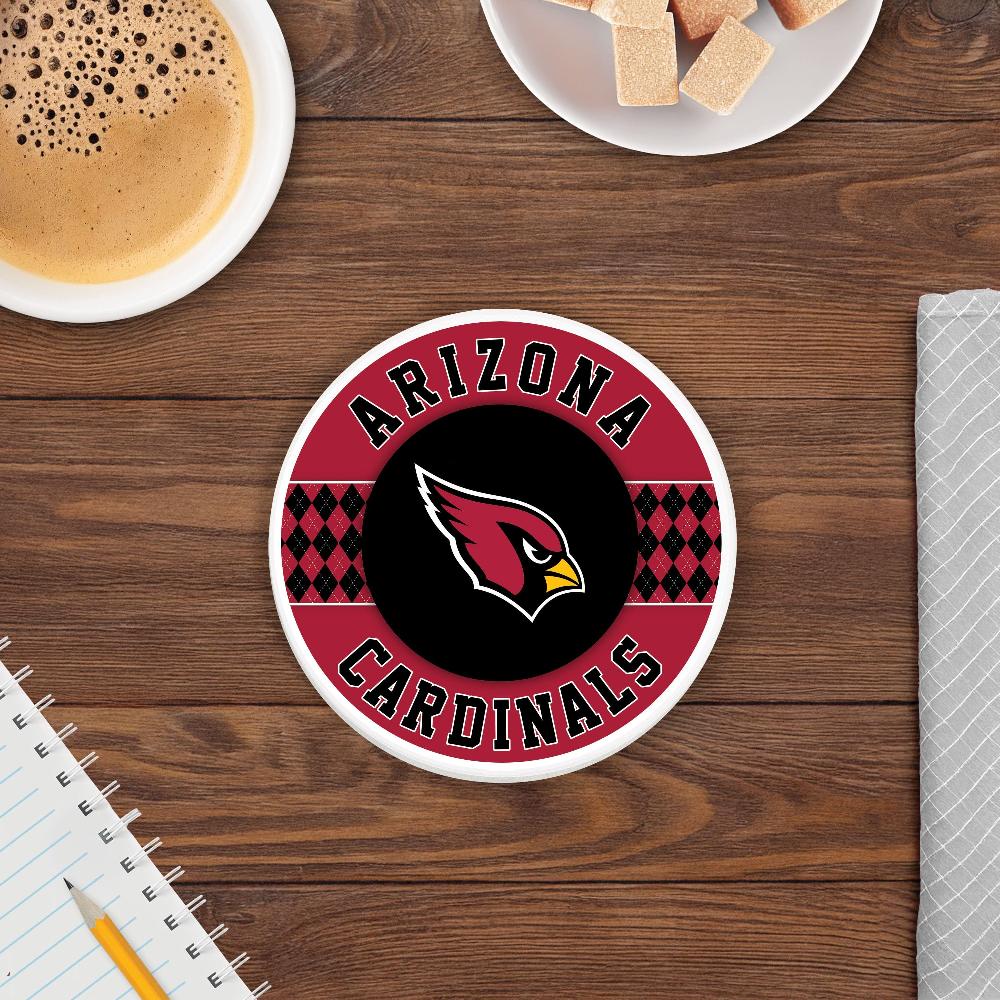 fan creations NFL - Arizona Cardinals 4 inch Ceramic Argyle Coaster