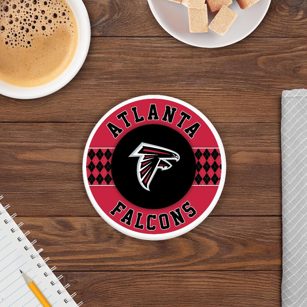 Fan Creations NFL - Atlanta Falcons 4 Inch Ceramic Argyle Coaster