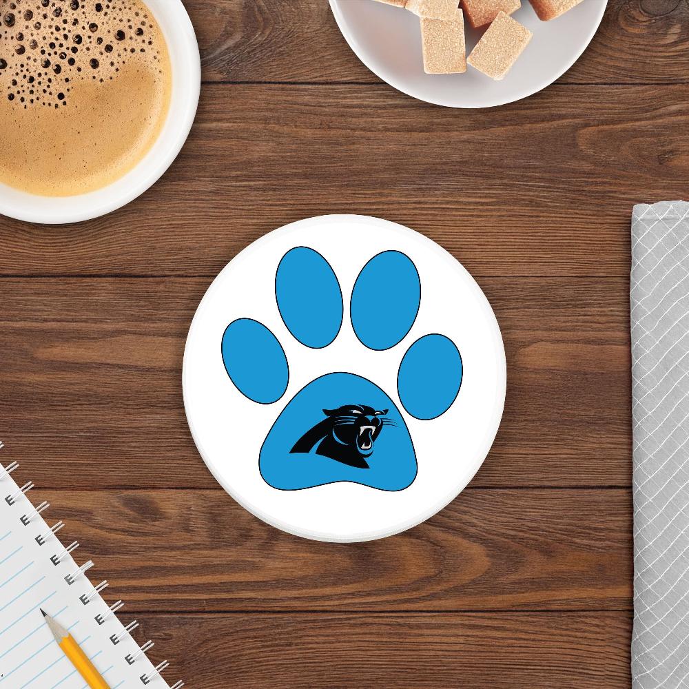 fan creations NFL - Carolina Panthers 4 in Round Dog Paw Coaster