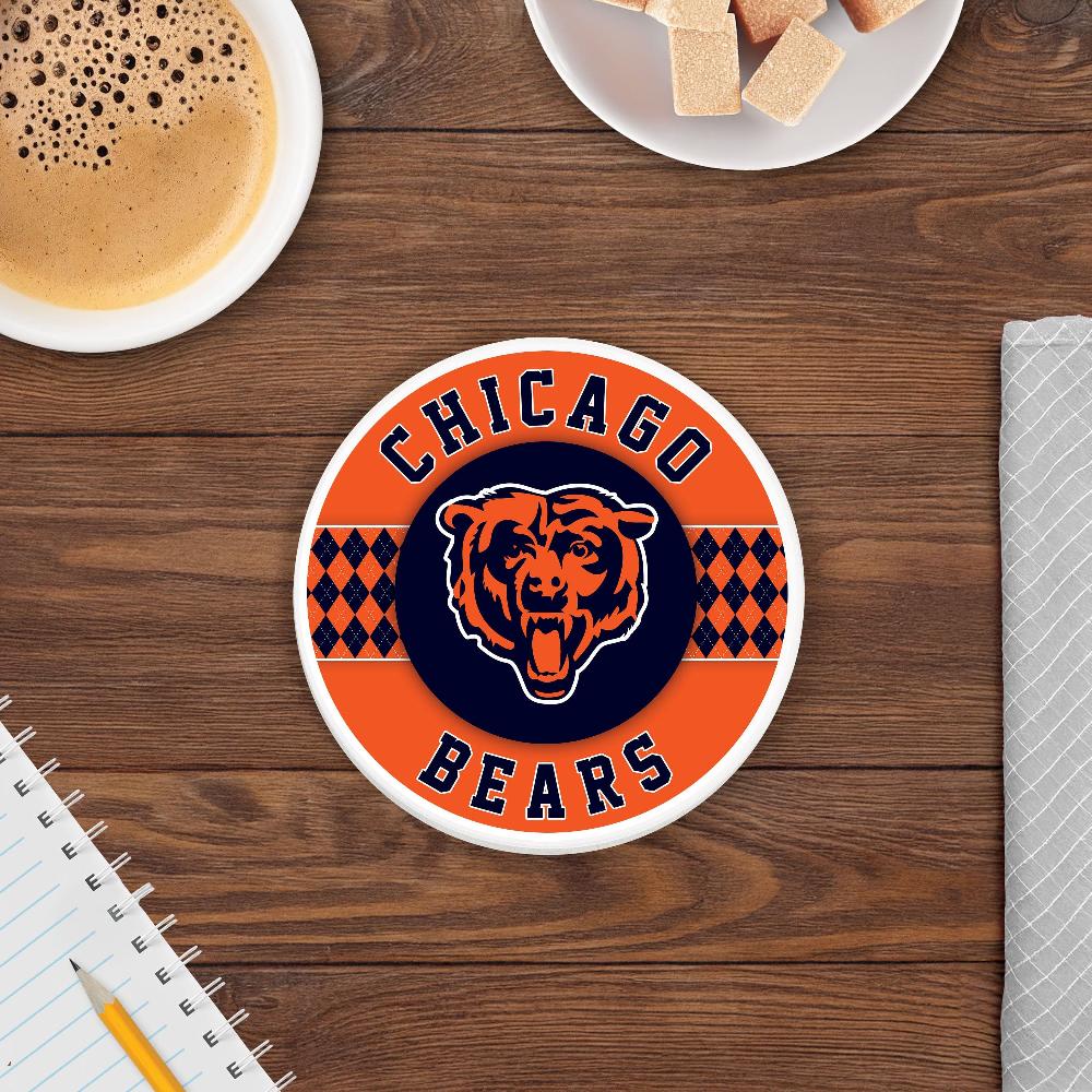 Fan Creations NFL - Chicago Bears 4 Inch Ceramic Argyle Coaster