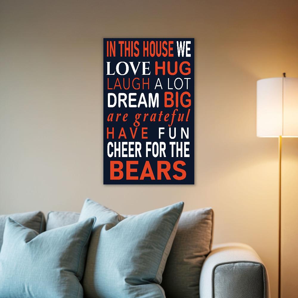 fan creations NFL Chicago Bears in This House 11x19 Wall Decor