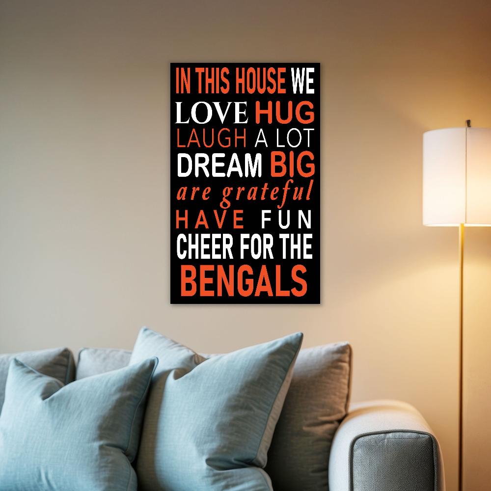 fan creations NFL Cincinnati Bengals in This House 11x19 Wall Decor
