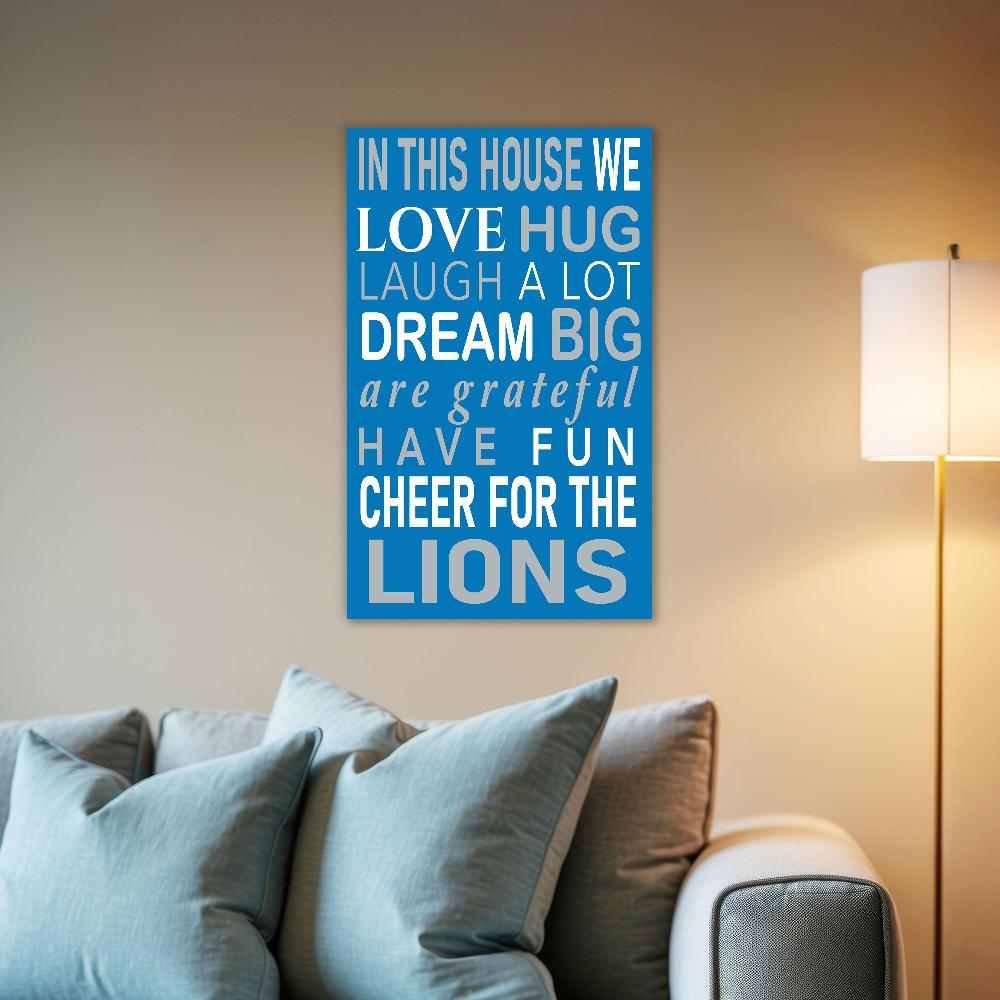 fan creations NFL Detroit Lions in This House 11x19 Wall Decor
