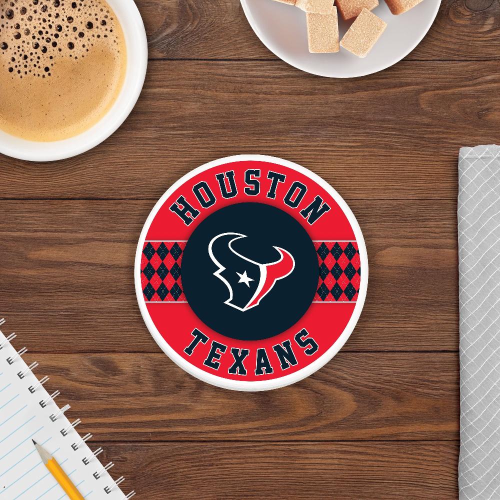 fan creations NFL - Houston Texans 4 inch Ceramic Argyle Coaster