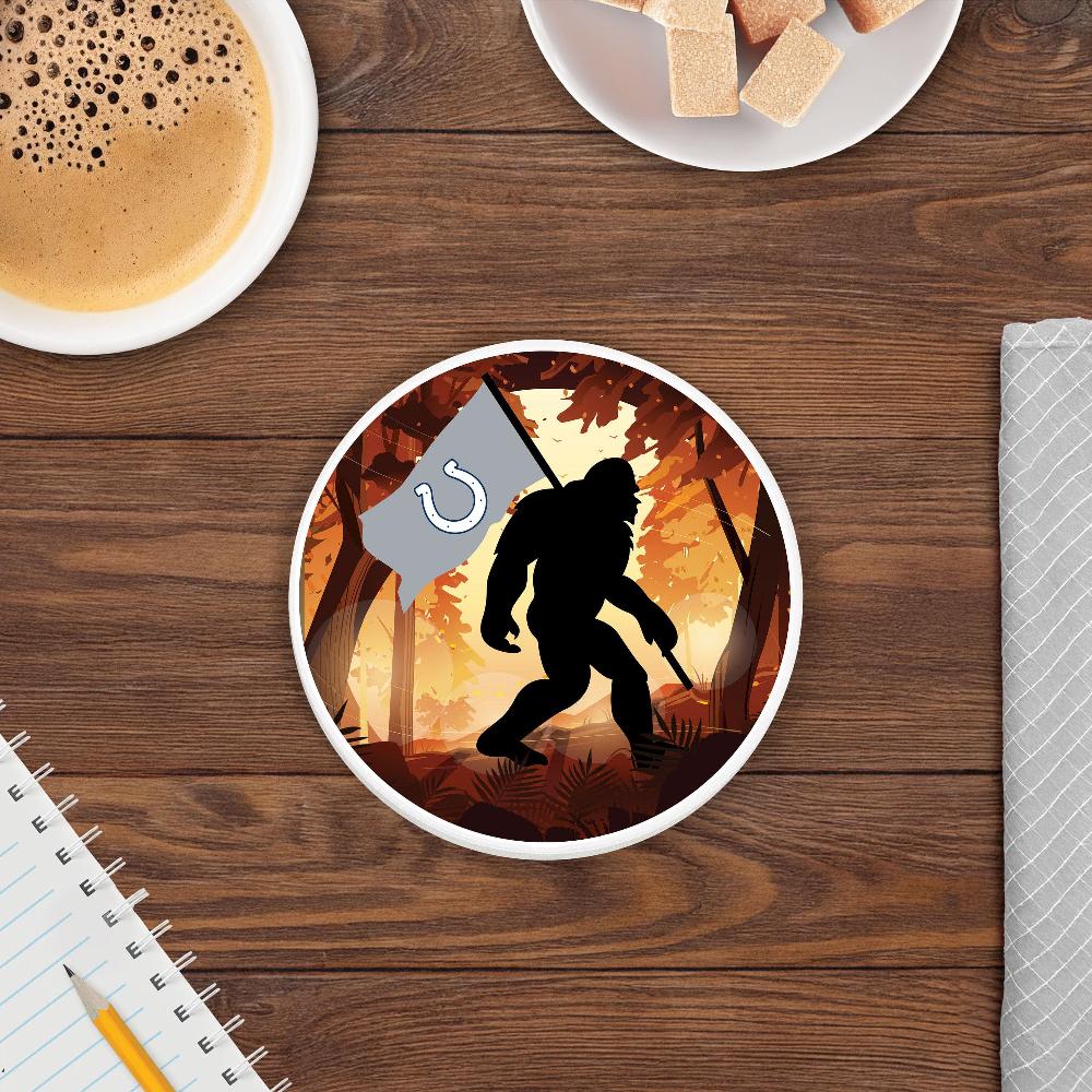 fan creations NFL Indianapolis Colts - 4 inch Ceramic Big Foot Flag Car Coaster