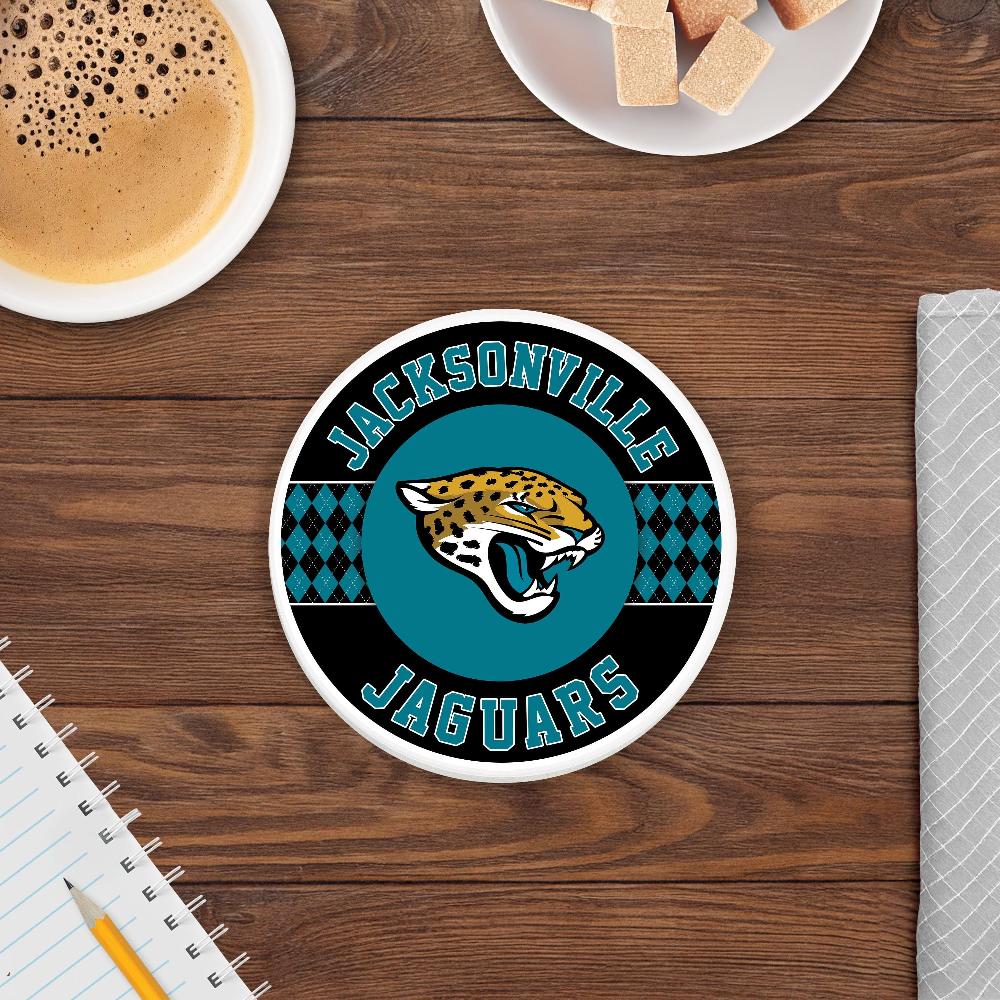 fan creations NFL - Jacksonville Jaguars 4 inch Ceramic Argyle Coaster