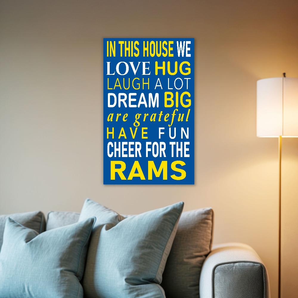 fan creations NFL Los Angeles Rams in This House 11x19 Wall Decor