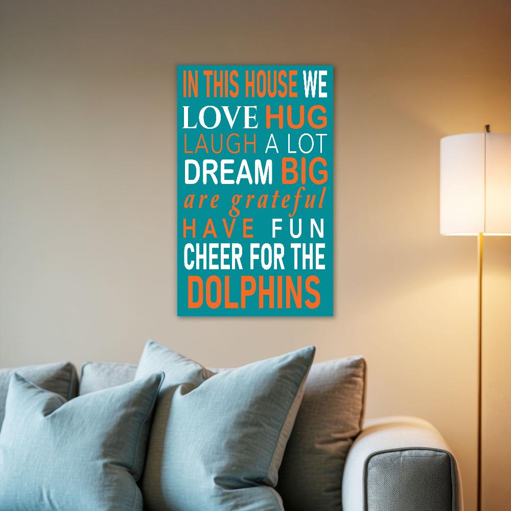 fan creations NFL Miami Dolphins in This House 11x19 Wall Decor