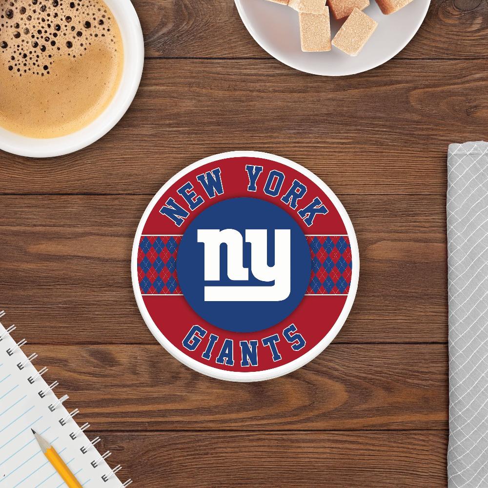 fan creations NFL - New York Giants 4 inch Ceramic Argyle Coaster