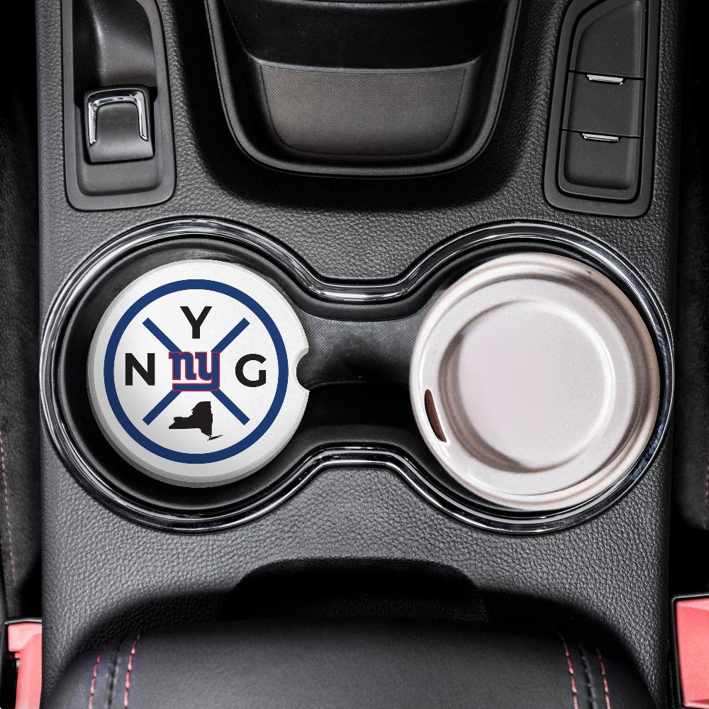 fan creations NFL New York Giants-Ceramic Car Coaster – Railroad Crossing Sign Design - 2 pack